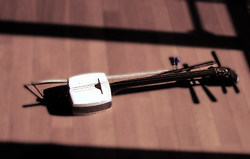 胡弓　越中おわら節に欠かせない楽器のひとつ　(富山市八尾町・理容清水)